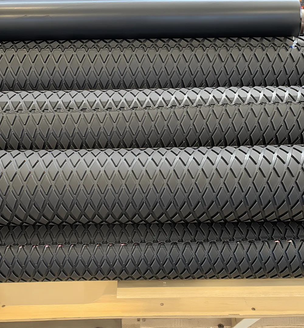 Rivestimento Rulli In Ferro Con Applicazioni In Gomma